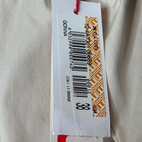 Fiorucci Cotton Beige Front Pockets A-Line Mini Skirt Womens Size IT 38 / US 2 - Picture 5 of 11